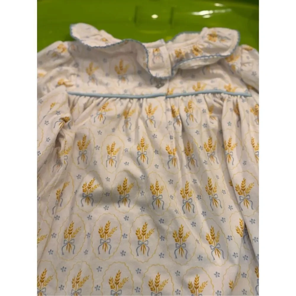 Shrimp and Grits kids smock harvest dress